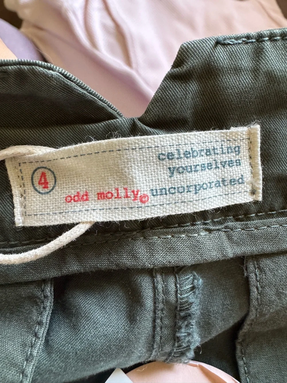 Odd Molly The It Shorts‎ Military Green Cotton 4